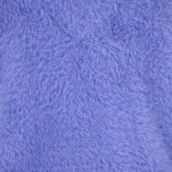 ARITZIA SUNDAY BEST Kitten V-neck Fuzzy Cropped Sweater in Peri Purple Size M - Picture 7 of 9